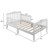 Wooden Baby Toddler Bed With Safety Guardrails Children Bedroom Furniture White