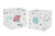 Pop Floral Rose Pink Blue Fabric Storage Bins (set Of 2) By Sweet Jojo Designs