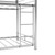 Aukfa Triple Bunk Bed - Metal Twin Size Bed Frame For Teens - Silver