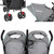 Dream On Me Volgo Twin Umbrella Stroller, Mint And Dark Grey