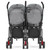 Dream On Me Volgo Twin Umbrella Stroller, Mint And Dark Grey