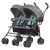 Dream On Me Volgo Twin Umbrella Stroller, Mint And Dark Grey