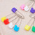 Tinksky 50 Pcs 55mm Plastic End Baby Kids Cloth Diaper Stainless Steel Traditional Safety Pins