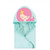 Hudson Baby Infant Girl Cotton Animal Face Hooded Towel, Mermaid, One Size