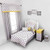 Bacati - Dots/pin Stripes 4-piece Toddler Bedding Set 100% Cotton Percale, Gray/yellow