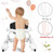Babyjoy 2-in-1 Foldable Baby Walker Adjustable Height & Detachable Toy Tray Grey