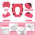 Uwantme Toddler Portable Toilet Seat With Splash Guard, Pink Anti-slip Pad Toilet Seat Cover Potty Training Seat