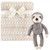 Hudson Baby Infant Plush Blanket With Toy, Sloth, One Size