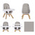 Evolur Zoodle 3-in-1 High Chair Booster Feeding Chair With Modern Design, Light Grey (model #254)