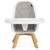 Evolur Zoodle 3-in-1 High Chair Booster Feeding Chair With Modern Design, Light Grey (model #254)