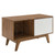 Modway Envision Vinyl Record Display Stand In Walnut White
