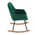 Luxenhome Upholstered Green Velvet Rocker