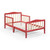 Goory Wooden Children Beds Easy Assembly Sturdy Toddler Bed Headboard Modern Platform With Fence Home Bedroom Red Wood