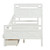 Twin Over Full Bunk Bed With Ladder, Two Storage Drawers, Safety Guardrail, For Bedroom, Dorm, For Kids, Adults, White (new)