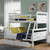 Twin Over Full Bunk Bed With Ladder, Two Storage Drawers, Safety Guardrail, For Bedroom, Dorm, For Kids, Adults, White (new)