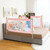 Gymax 57'' Bed Rails For Toddlers Vertical Lifting Baby Bedrail Guard With Lock Pink