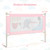 Gymax 57'' Bed Rails For Toddlers Vertical Lifting Baby Bedrail Guard With Lock Pink
