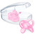 Chicco Duo Newborn Hybrid Baby Bottle Starter Gift Set With Invinci-glass Inside/plastic Outside In Pink