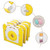 Baby Playpen 14 Panels Foldable Kids Safety Play Yard, Game Panel And Gate For Children Toddlers, Yellow&white