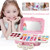 Fyeme Portable Baby Children Cosmetics Beauty Mini Box Makeup Infant Girl Toys Play House Girls With Toy Makeup Cosmetics Accessories Eye Shadow Lip Gloss