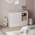 Kerrogee Nursery Dresser Baby Dresser With 5 Drawers And 2 Shelves, White Wood Chest Of Drawers Nightstand For Storage, Bedroom Living Room Nursery (47.2"l X 19.7"w X 33.3"h)