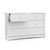 Storkcraft Crescent 6 Drawer Modern Horizontal Dresser White Finish