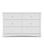 Storkcraft Crescent 6 Drawer Modern Horizontal Dresser White Finish