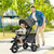 Gymax 7-in-1 Kids Baby Tricycle Folding Steer Stroller W/ Rotatable Seat Grey