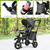 Gymax 7-in-1 Kids Baby Tricycle Folding Steer Stroller W/ Rotatable Seat Grey