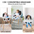 Kinder King 3 In 1 Wooden Baby High Chair, Infant Feeding Chair-toddler Chair, Double Removable Tray, Black