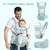 Baby Carrier Ergonomic Infant Carrier With Hip Seat Kangaroo Bag Soft Baby Carrier Newborn To Toddler 7-66lbs Front And Back Baby Holder Carrier For Men Dad Mom Blue
