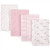 Luvable Friends Baby Girl Cotton Flannel Burp Cloths 4pk, Tiara, One Size