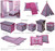 Bacati - Owls Pink/grey Girls Cotton Storage Box Large
