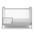 Storkcraft Pasadena 3-in-1 Convertible Baby Crib, Pebble Gray With White