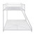 Uhomepro Twin Over Full Bunk Bed, Metal Bunk Beds Twin Over Full Size, Heavy Duty Bunk Beds For Kids Adults Teens, Bed Frame With Metal Support Slat, Safety Guard Rail, 3-step Ladder, White