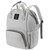 Large Capacity Mummy Maternity Nappy Bag Multifunctional Diaper Backpack Waterproof Mummy Bag Fashionable Travel Backpack For Baby Care, Grey