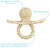 Razbaby Razberry Silicone Baby Teether Toy (2-pack) - Teething Relief Pacifier Tan/grey