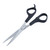 Unique Bargains 6.7" Stainless Steel Straight Scissors Household Hair Paper Shear Hair Cutting Black Silver Tone