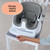 Ingenuity Baby Base 2-in-1 Booster Feeding High Chair And Floor Seat With Self-storing Tray - Slate