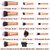Duaiu Makeup Brushes 15pcs Marble Makeup Brush Set Blush Foundation Concealer Eyeshadow Brushes With 4 Makeup Sponge And 1 Cleaner Brush - Valentine's Day, Xmas Gift