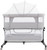 Nordmiex Baby Bassinet 3 In 1 Adjustable Bedside Sleeper Bed For Infant Baby With Breathable Net, Light Gray