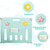 Gymax 14-panel Foldable Baby Playpen Kids Activity Centre W/ Rubber Mats & Lock Door