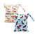 2-pack Baby Cloth Diaper Bag Nappy Storage Bag Zipper Reusable Waterproof Wet Bag 14.17x11.81 Inch