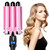 Yihata 3 Barrel Curling Iron Wand Hair Crimper With Dual Voltage, 1 Inch Hair Waver Iron With Lcd Temp Display, Ceramic Tourmaline Crimper Hair Iron, Hair Curler Temperature Adjustable