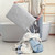 Happylost 2pack 77l Freestanding Laundry Basket With Handle, Collapsible Large Cotton Storage Basket For Clothes,gray