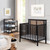 Suite Bebe Connelly 3-in-1 Convertible Mini Crib With Mattress Pad, Black
