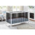 Deux Remi Island Crib Durable Wood Constructionwhite/black