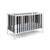 Deux Remi Island Crib Durable Wood Constructionwhite/black