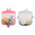 2 Pack Cute Bath Toy Storage Organizer For Kids, Shower Hanging Mesh Holder Net For Tub, Gray And Pink