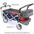 Creative Outdoor Products Folding Wagon Stroller With Canopy- Navy Blue